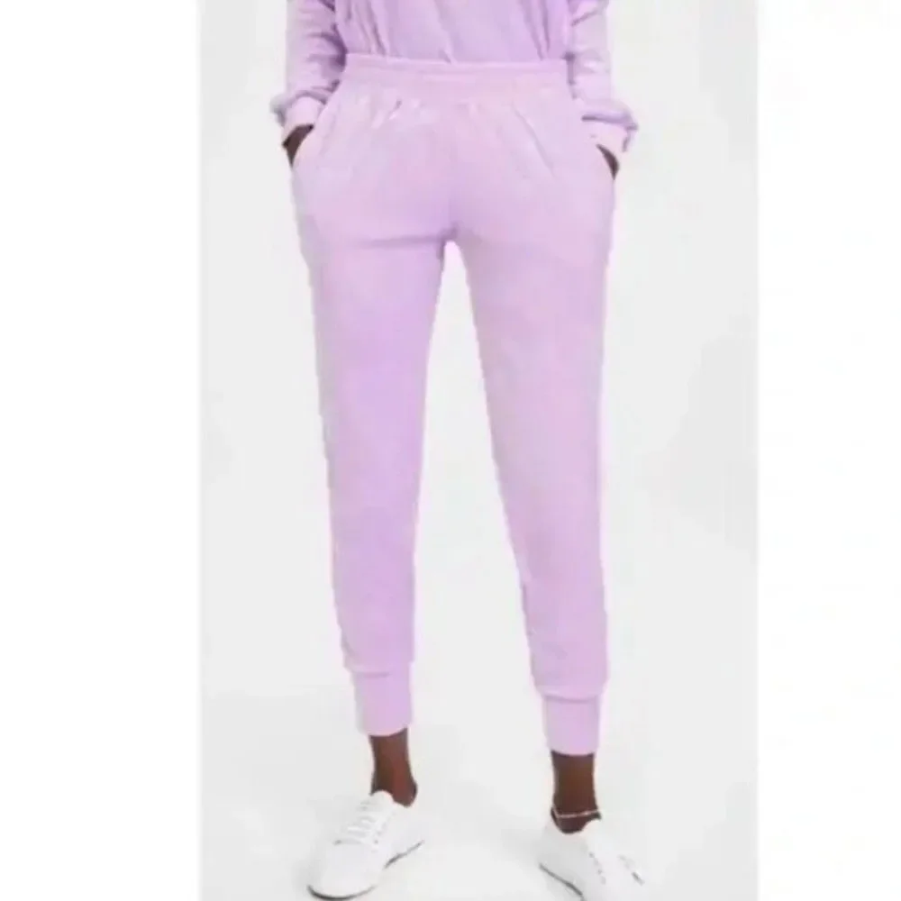 NWT Generation Love Ivy Velour Jogger Sweatpants Lilac Purple Pink XS